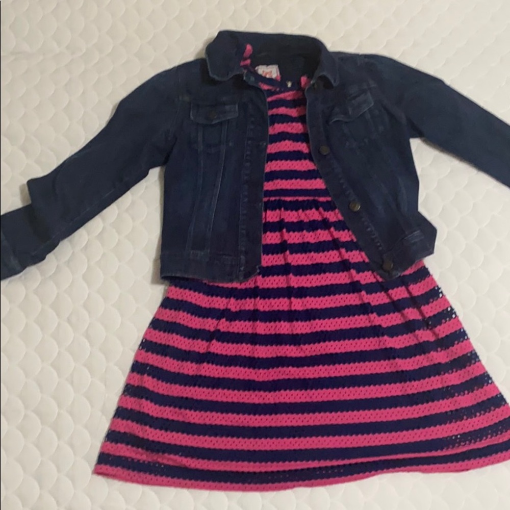 Speechless Girls Striped Eyelet Dress 10/12